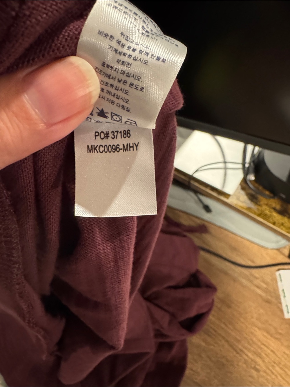 Men's Faherty Sunwashed Slub Hoodie M Mahogany - Picture 5 of 6